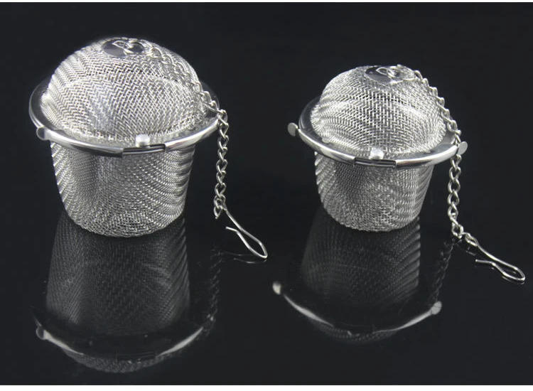 Description Picture 2 of item304 Stainless Steel Tea Ball Strainer Mesh Herbal Infuser Filter Tea Leaf Spice Tea Strainer Boil soup for Teapot Kitchen Tool