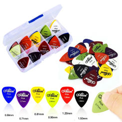 20/24/30/40/50pcs Electric Guitar Picks Mix 0.58/0.71/0.81/0.96/1.2/1.5mm Thickness Boxed Guitar Accessories