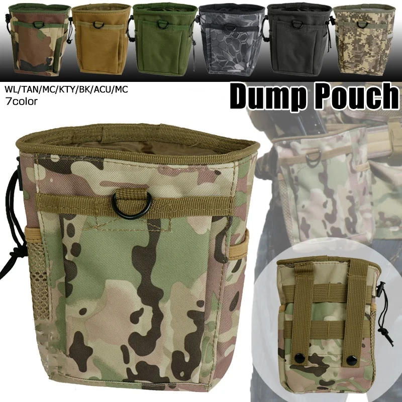 Description Picture 2 of itemMolle Magazine Dump Drop Pouch Outdoor Hiking Hunting Accessories Recovery Waist Pack Utility EDC Bag Ammo Mag Holder Pouches