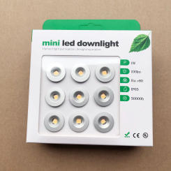 9pcs/Lot DC12V 1W Mini LED Downlight Waterproof IP65 Spot Light Cabinet Lamp New Design