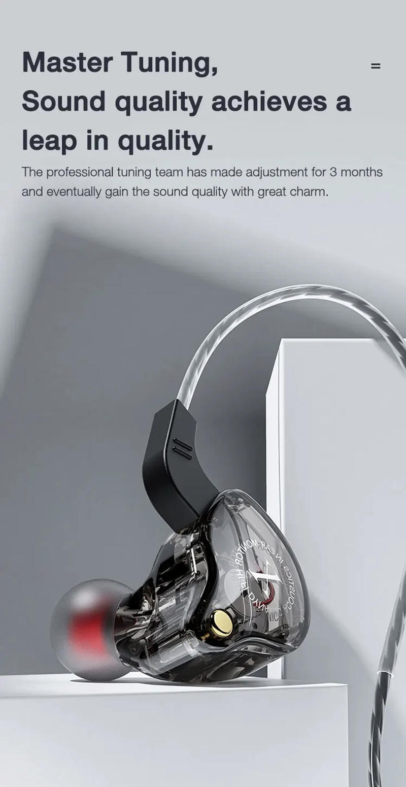 Description Picture 5 of itemEARDECO 3.5mm Wired Headphones with Microphone Bass Phone Wired Earphone Stereo Inear Headphone Headset Earbuds Noise Cancelling