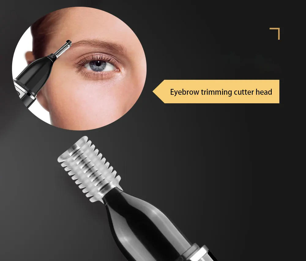 Description Picture 6 of item4 in 1 Rechargeable Men Electric Nose Ear Hair Trimmer Women trimming sideburns eyebrows Beard hair clipper cut Shaver