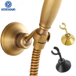 Retro Antique Brass Bathroom Hand Held Shower Head Holder Bracket Bathroom Hardware Accessory Wall Mounted Shower Hook
