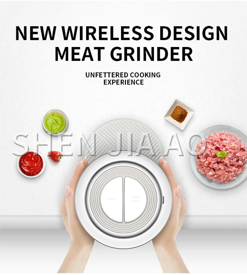 Description Picture 3 of itemWireless meat grinder mixer household electric small multi-function minced meat food supplement cooking machine peeling garlic