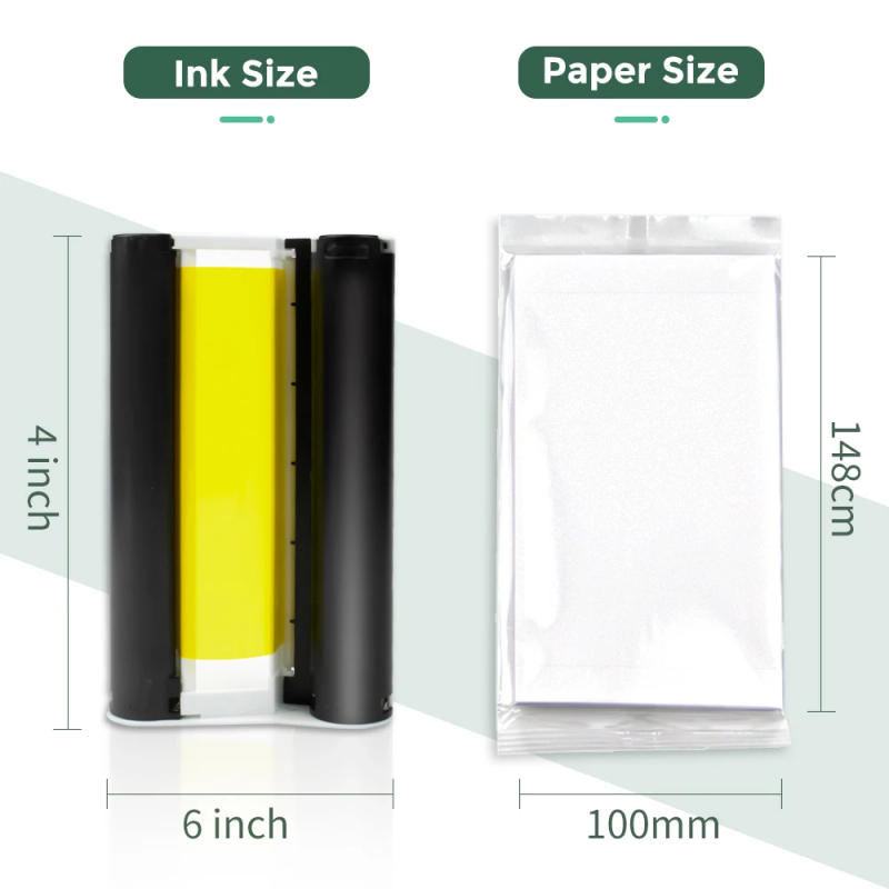 Description Picture 4 of item6 Inch Compatible Canon Selphy CP1300 CP1200 CP1000 CP910 Ink Cassette for Selphy CP1300 Color Photo Paper Printer Photo KP108IN