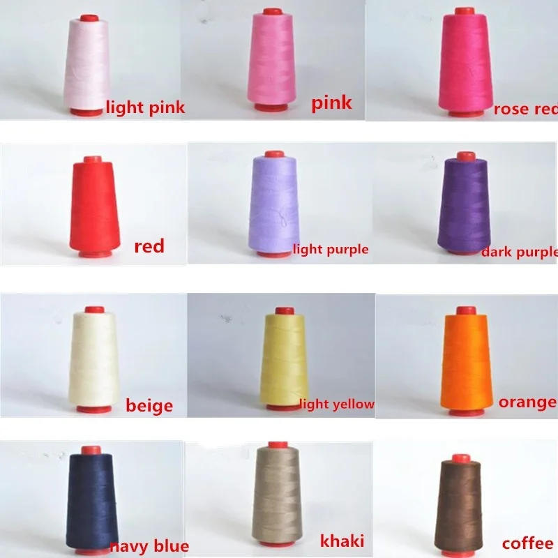 Description Picture 5 of item17 Colors 3000 Yards Overlocking Sewing Machine Industrial Polyester Thread Metre Cones