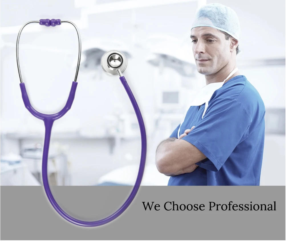 Description Picture 2 of itemDeluxe Professional Dual Head Stethoscope Medical Doctor Stethoscope Doctor Cardiology Stethoscope Vet Medical Device instrument