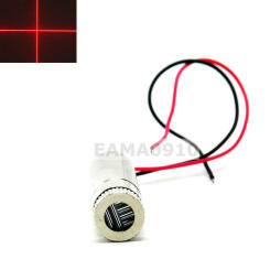 INDUSTRIAL Focusable 650nm 100mW Red Cross Laser Diode Module 12x45mm w/Driver