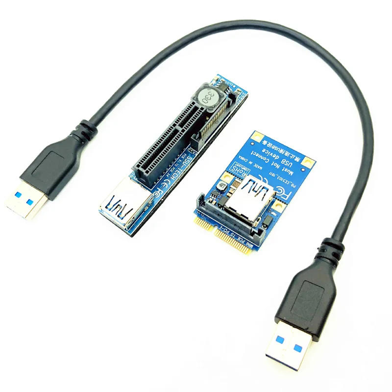 Description Picture 3 of itemPCI-E Riser Mini PCIE to PCIE X4 Extension Port Adapter Riser Card PC Graphics Card Connector 30cm USB Cable PCIE Extender Riser