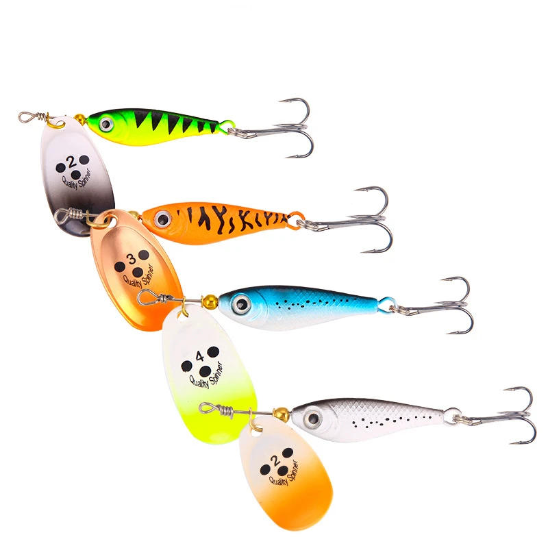 Description Picture 6 of item1 Pcs 11g 15g 20g Spinner Spoon Lures Rotating Metal Fishing Baits Sequins Jig Hard Baits Tackle Fishing Accessories