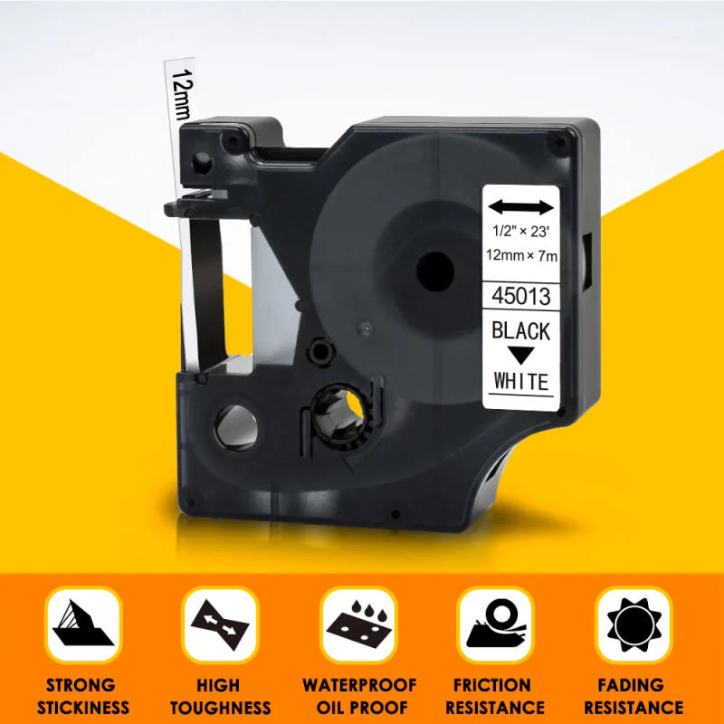 Description Picture 5 of item40918 40910 Printer Ribbon for Dymo d1 45013 9mm 12mm Label Tape Black on Yellow for Dymo LabelWriter 450 Duo LabelManager LM160