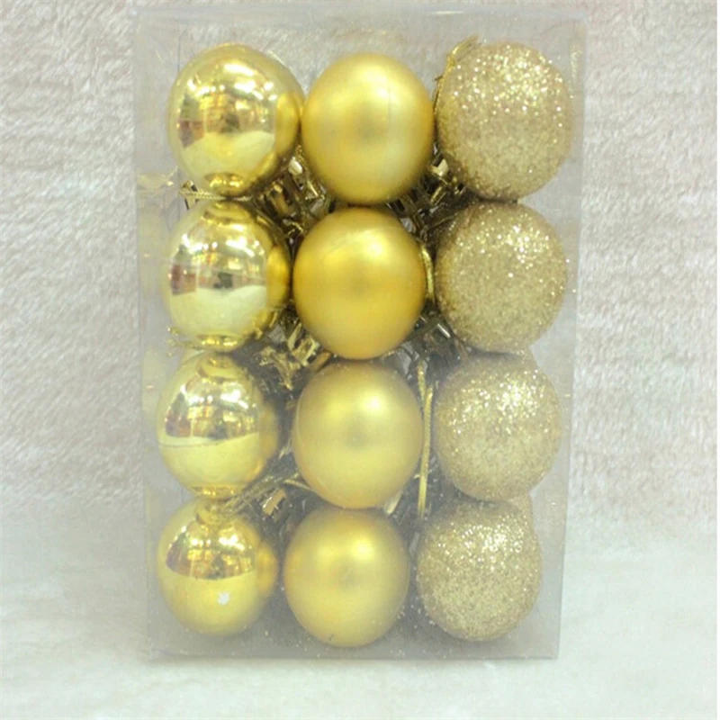 Description Picture 5 of item24pcs Christmas Tree Decor Ball Bauble Xmas Party Hanging Ball Ornament decorations for Home Christmas decorations Gift