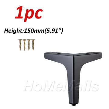 1pc Black Iron Furniture Legs Replacement Leg For Sofa Cabinet TV Stand Couch Legs Heavy Duty Metal Furniture Feet Hardware