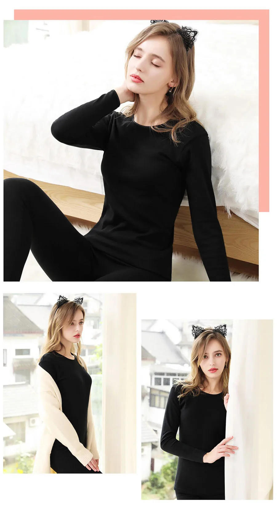 Description Picture 4 of itemwinter Top quality new thermal underwear Women underwear sets compression sweat quick drying thermo underwear Women clothing