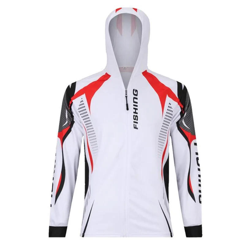 Description Picture 2 of item2021 Hot Selling Hooded Fishing Jerseys Quick Drying Sun Protection Fishing Shirts  Breathable Men Long Sleeve Fishing Clothing