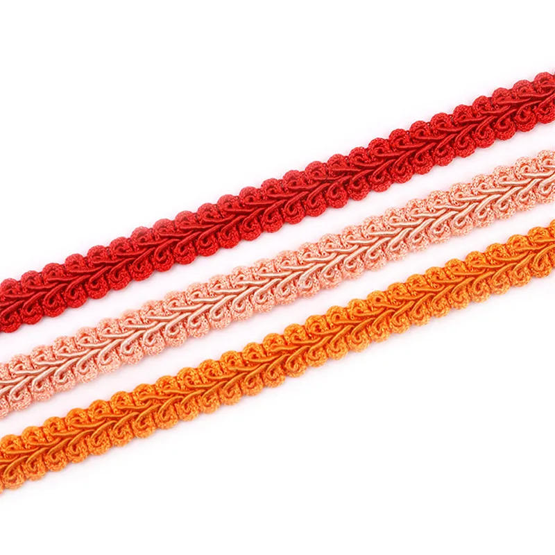 Description Picture 6 of item12mm Lace Trimming Ribbon Polyester Centipede Braided Lace Sewing Clothes Accessories Curve Lace DIY Craft Wedding Decor 5yards