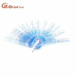 25 Blades Feeler Gauges Metric Measurement 0.05-1.0-1.5-2.0mmThickness Gap Metric Filler Feeler Gauge Plastic Measuring gap gage