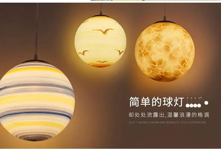 Description Picture 5 of itemNordic Universe Planet Acrylic Pendant Light Moon Sun Earth Mars Uranus Mercury Creative bedroom children room hanging lamp Deco