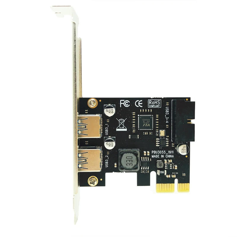 Description Picture 4 of itemUSB 3.0 PCI-E Expansion Card Adapter 2 Port USB3.0 Hub Internal 19pin 19 pin Header USB 3 to PCIE PCI Express Adapter Card