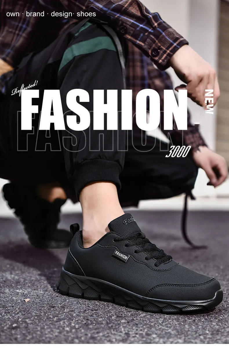 Description Picture 6 of itemMen Running Shoes Leather Waterproof Athletic Sneakers Men Wear-resistant Men Walking Sport Shoes Zapatillas Deportivos Hombre