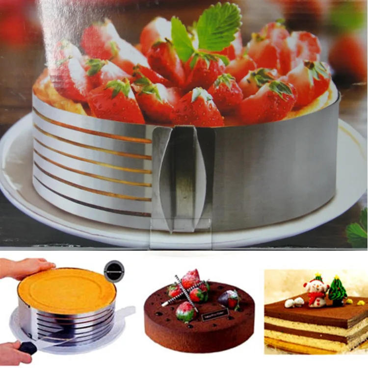 Description Picture 5 of item16-20cm DIY Adjustable Cake Cutter Slicer Mold Bakeware Cutter Cake Slicer Ring Baking Cake Tool Kitchen Baking Accessories