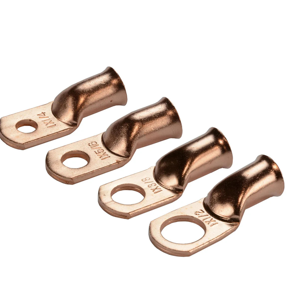 Description Picture 6 of item5Pcs 0-8AWG Bare Copper Ring Lugs Battery Crimp Terminals Electrical Wire Cable Connectors M5-M12 Kit Assortment