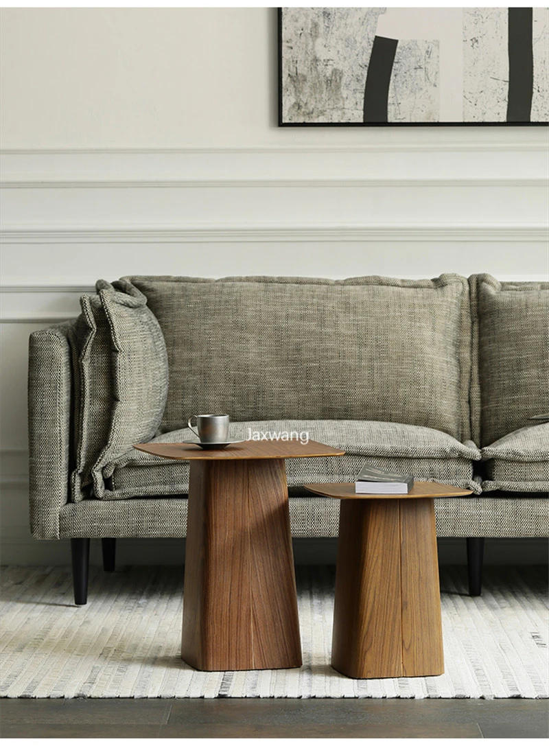 Description Picture 4 of itemCoffee Tables Luxury Nordic Walnut Color Wooden Living Room Dining Room Balcony Casual Simple Side Table Combination Foot Table