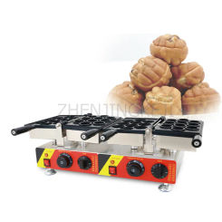 Commercial Double Head Walnut Shaped Waffle Machine Non-stick Coating Sandwich Egg Walnut Waffle Maker Snack Appliances 3000W