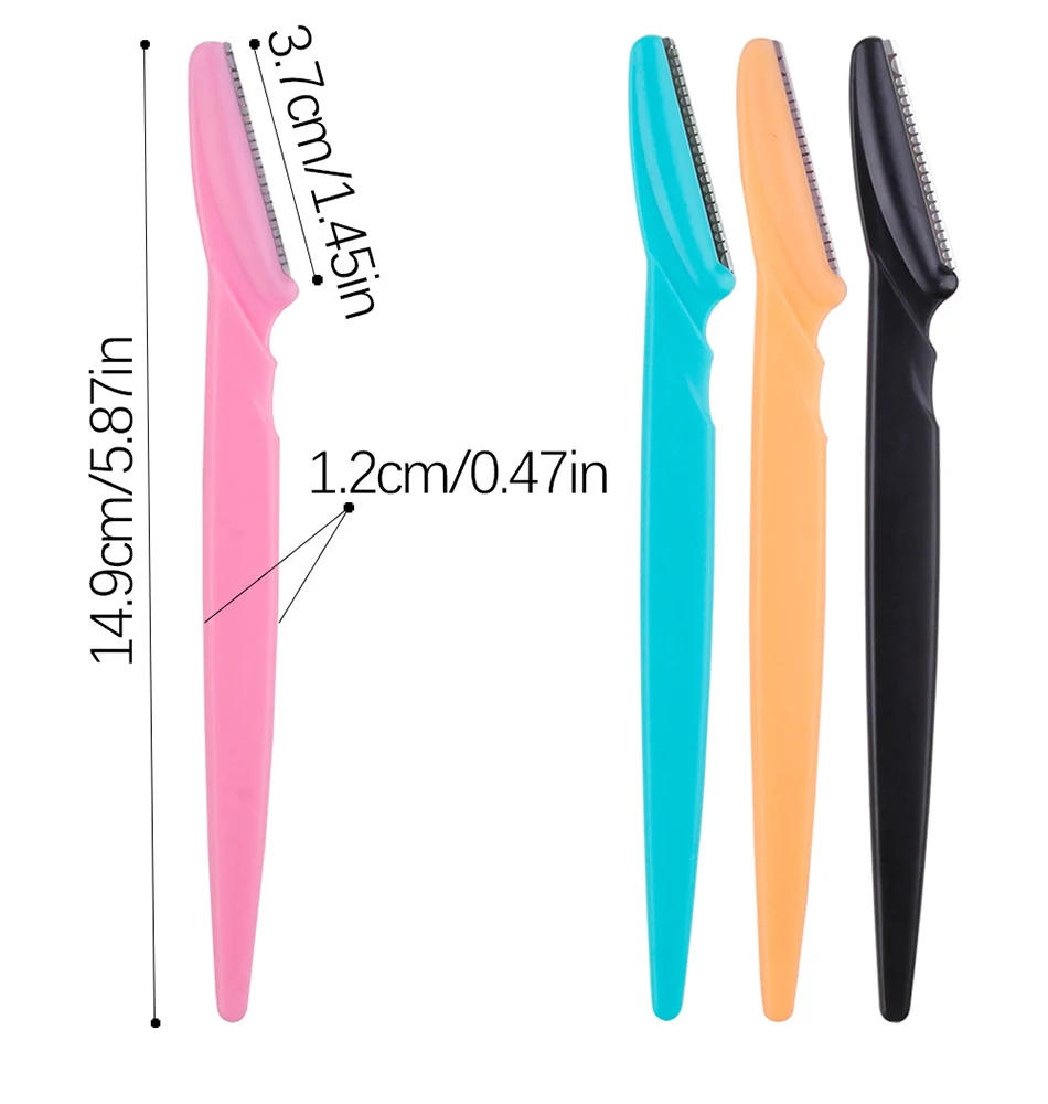 Description Picture 4 of item3/4/10Pcs Eyebrow Trimmer Scissors Shaver Blade Eye Brow Shaper Hair Remover Eyebrow Cutting Portable Women Beauty Makeup Tools