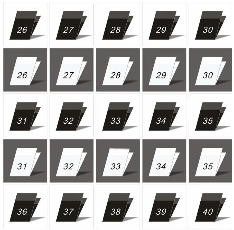 Description Picture 5 of item200pcs Size Labels for Garment Number 0-39 Size Black/White/ Polyester Woven Folded Labels Clothes Sewing Tags 35*12MM LB-036