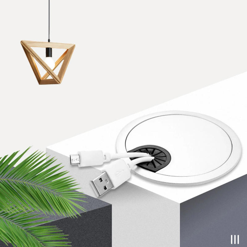 Description Picture 4 of item10pcs in pack 50mm 53mm 60mm 80mm PC Computer Desk Plastic Grommet Table Cable Tidy Wire Hole Cover