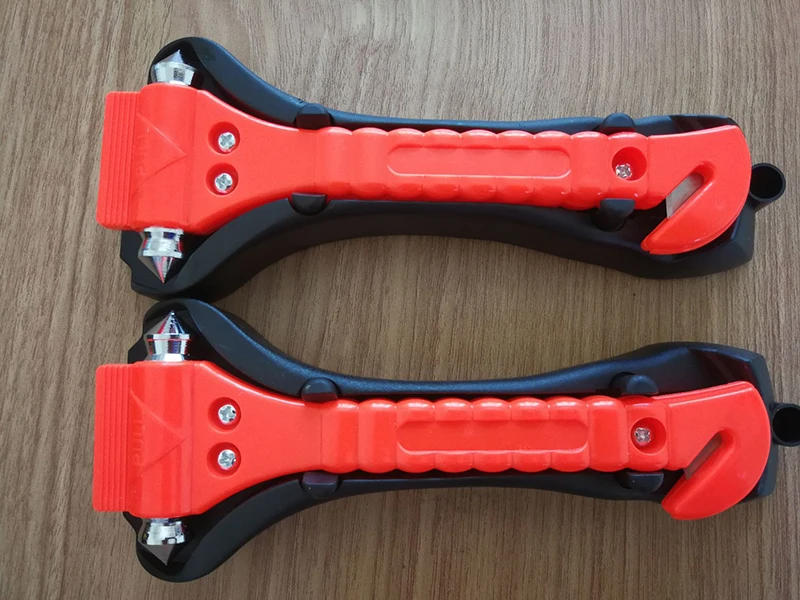Description Picture 4 of item2PCS Car emergency Safety Hammer Life Saving Escape Emergency Hammer Seat Belt Cutter Window Glass Breaker Car Rescue Red Hammer
