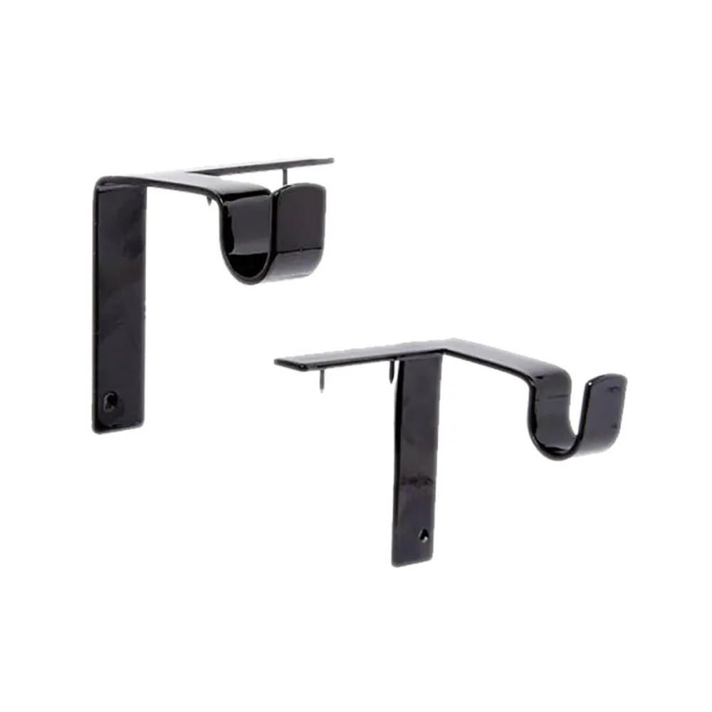 Description Picture 3 of itemNew 2 X Bracket Kwik Hang Curtain Rod Holders Tap Right Into Window Frame Rod High Quality