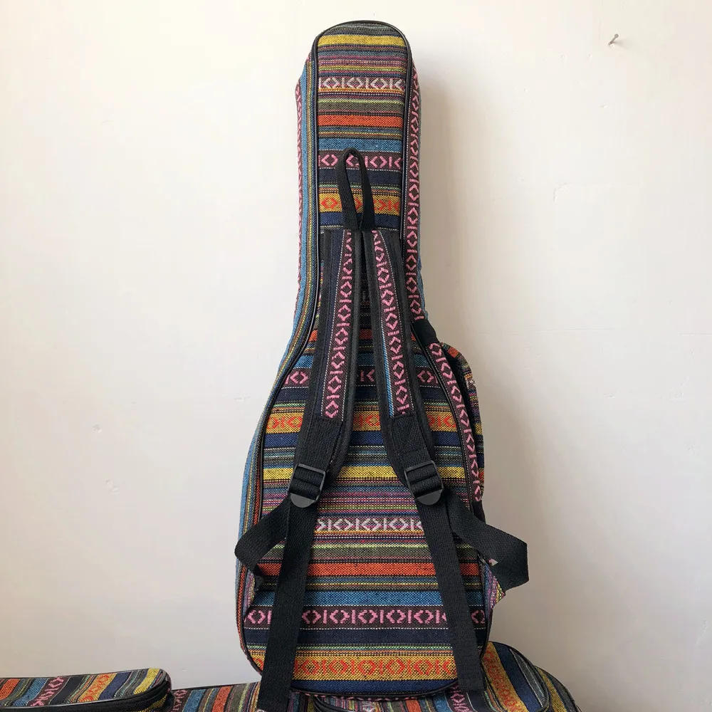 Description Picture 6 of item28 30 Inches Guitalele Ukulele Guitar Case Soft Bag Baritone Stripe Blue Backpack Ukelele Guitarra Accessories Gig Acoustic