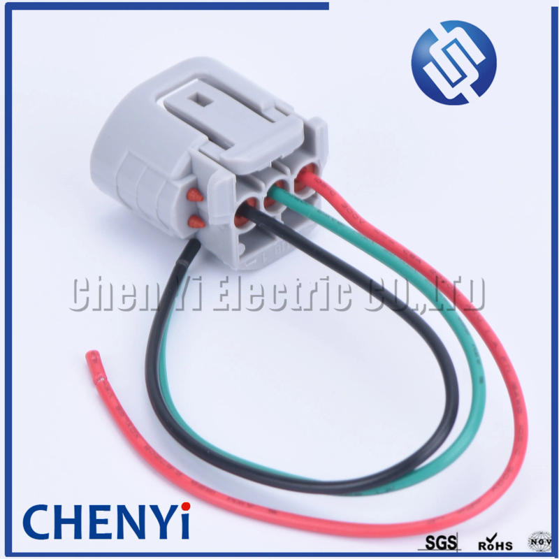 Description Picture 6 of item3 Pin 090 TS Alternator Lead Repair 3 Wire Plug Regulator Harness Plug 6189-0443 90980-11349 For Toyota Suzuki Nissan Denso