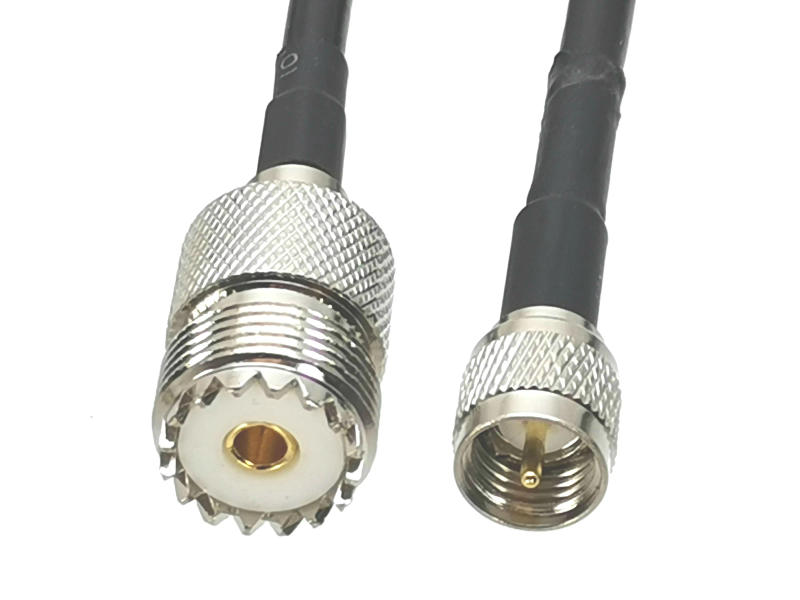 Description Picture 2 of item1Pcs RG58 UHF SO239 Female Jack to Mini UHF Male plug Connector Wire Terminal RF Jumper pigtail Cable 4inch~10FT