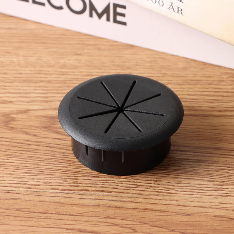 Description Picture 5 of item1PC Desk Cord Grommet Wire Hole Cover Line Outlet Port Threading Box Cover Cable Passing Box Office Table Cable Daily Organizer