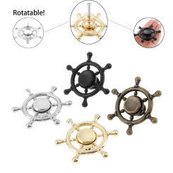 Zinc Alloy Fingertip Gyro Handle Wardrobe Drawer Cabinet Door Knob Rotating Art Single Hole Children Cartoon Furniture Handle