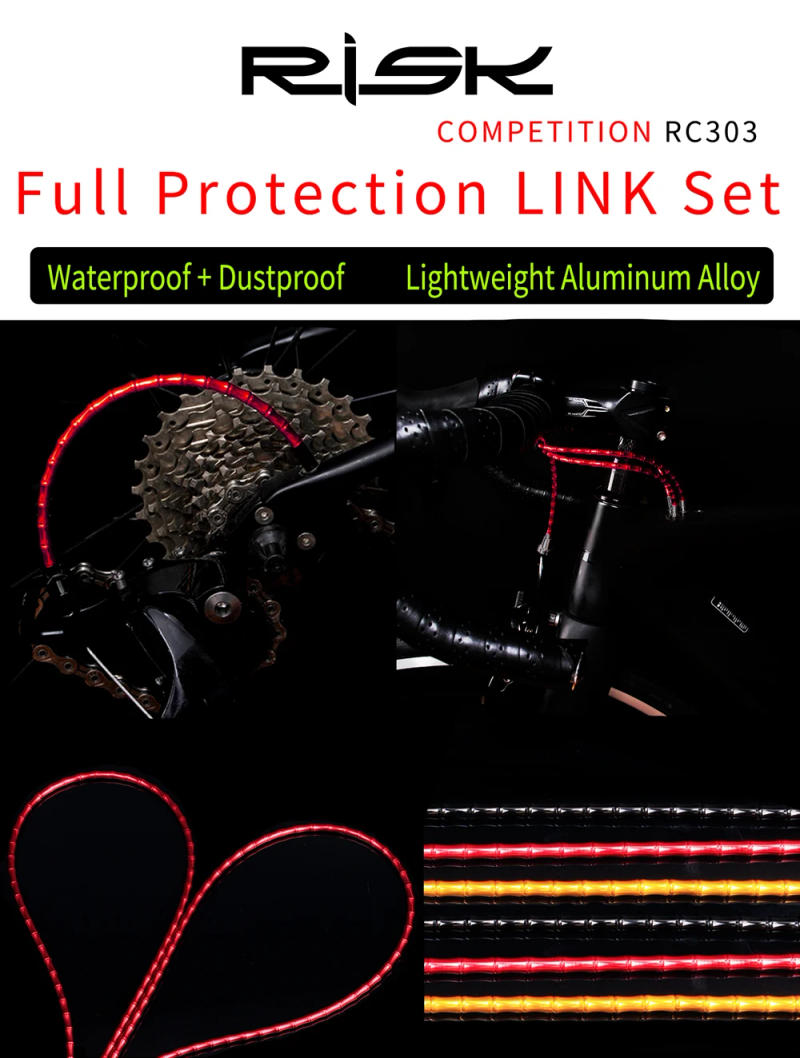 Description Picture 2 of itemRISK Bicycle Bamboo Link Brake & Shift Cable Sets for MTB Road Bike Brake Shifting Wires Line Derailleur Housing Aluminum Links