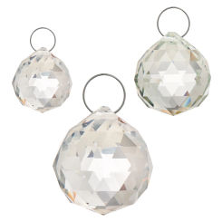 2/3/4cm Glittery Faceted White Crystal Clear Pendant Crystal Ball Ornament Lighting Art Chandelier Parts Home Decor Accessory