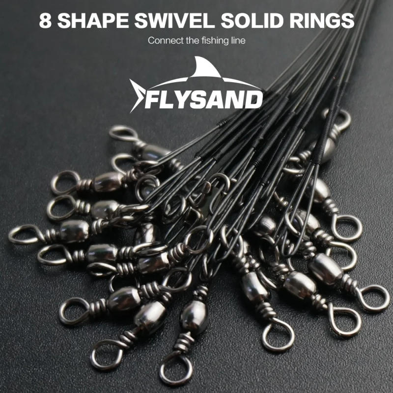 Description Picture 3 of itemFLYSAND Fishing Wire Leaders Stainless Steel Nylon-Coated Fishing Line Wire Leaders Anti-Bite Fishing Line 20Pcs/Bag