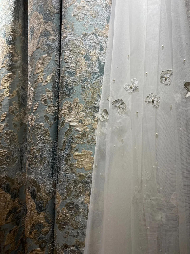 Description Picture 6 of itemCurtains for Living Room Dining Bedroom New Luxury American Embossed European Style Thickened High Shading Embroidery Windows