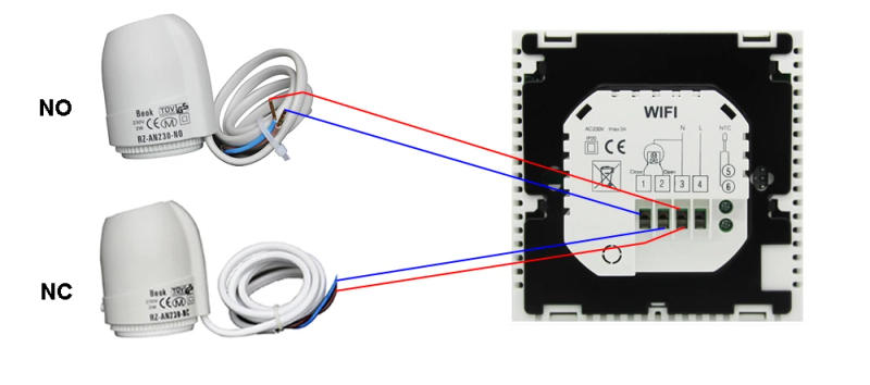 Description Picture 5 of itemfor Manifold in Underflooring Heating System 230V/24V Thermal Electric Actuator Drives Normally Closed/Open