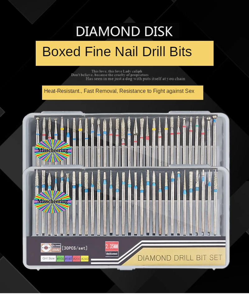 Description Picture 2 of item30 Pcs/Set Carbide Milling Cutter For Manicure Removing Gel Varnish Burr Nail Drill Bits Kits