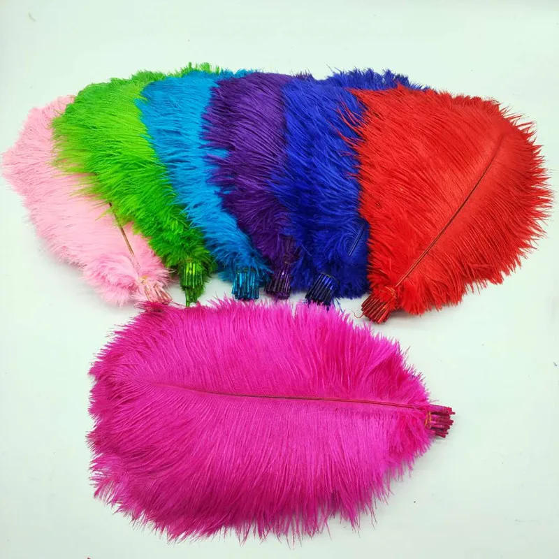 Description Picture 2 of item50pcs/lot Elegant Ostrich Feather 35-40cm 14-16inch Feathers for Crafts Wedding Party Supplies Carnival Dancer Decoration Plumes