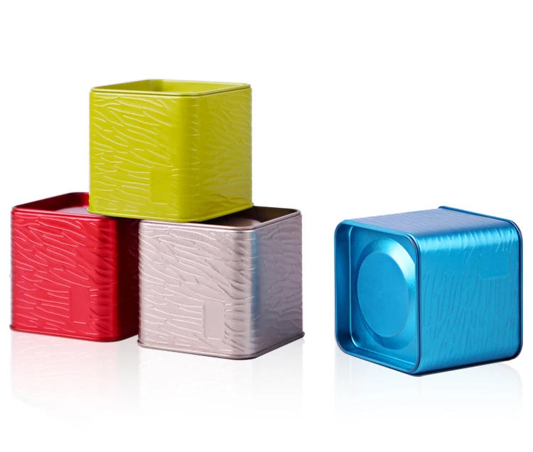 Description Picture 3 of itemSquare Tea Tin Can, Black Tea, Portable Tea Can, Small Tinplate Inplate, Tea Caddies, Sugar Storage Container