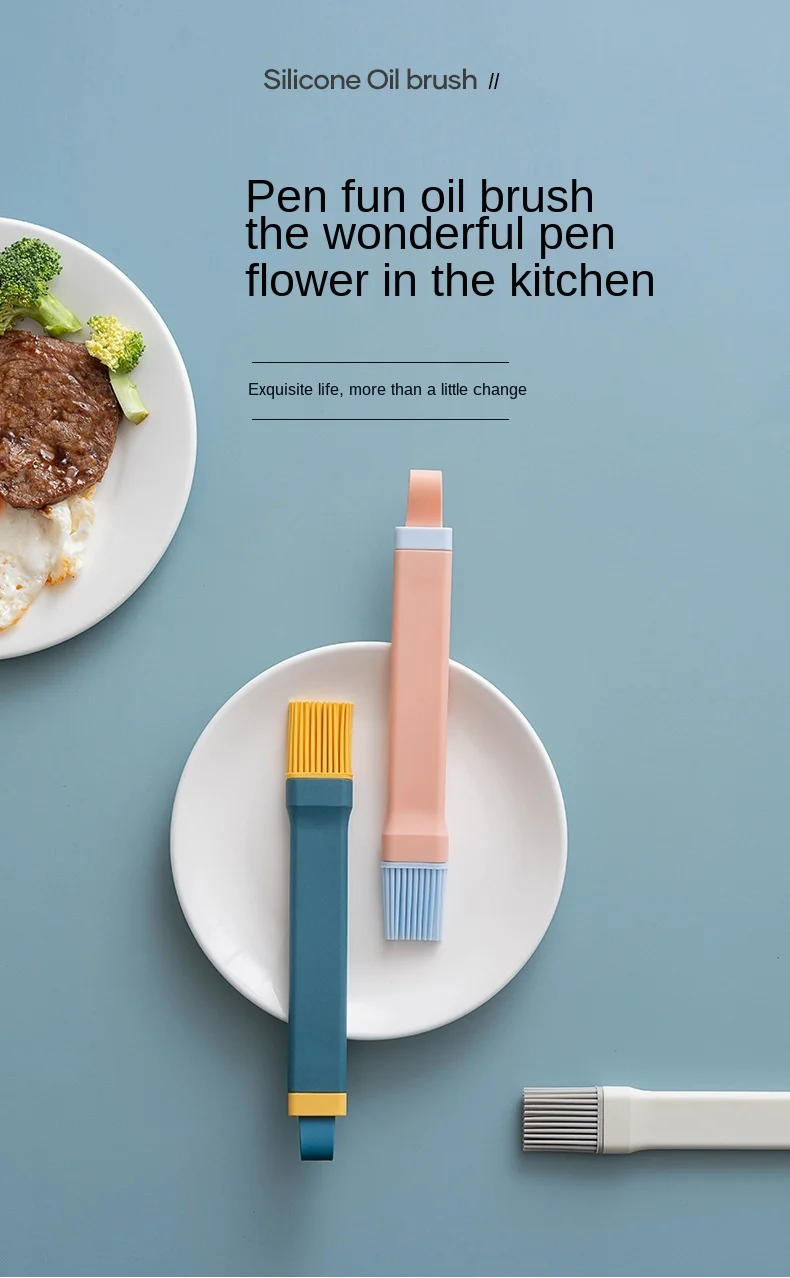 Description Picture 2 of itemSmall Kitchen Baking Lint - free High Temperature Resistant Silicone Oil Brush for Barbecue Home
