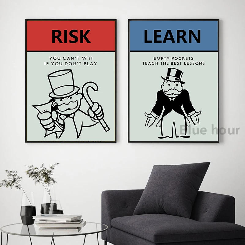 Description Picture 3 of itemMonopoly Collection Board Game Posters and Prints Gaming Room Wall Art Pictures Decoration Canvas Painting Office Home Decor