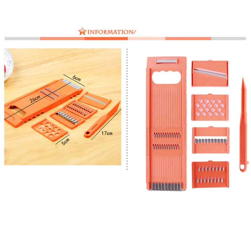 Description Picture 4 of itemVegetables Slicer Set Grater Carrot Korean Cabbage Food Processors Manual Cutter Kitchen Accessories Supplies Home Useful Things