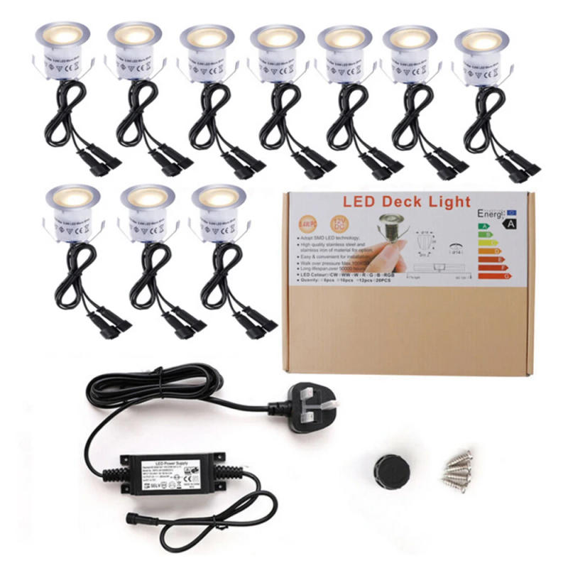 Description Picture 2 of item1/6/10 Lights LED Deck Light 12V RGB Underground Led Spot Light With Remote IP67 Waterproof Garden Landscape Deck Lighting